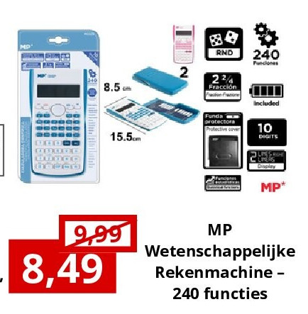 MP Wetenschappelijke Rekenmachine – 240 functies