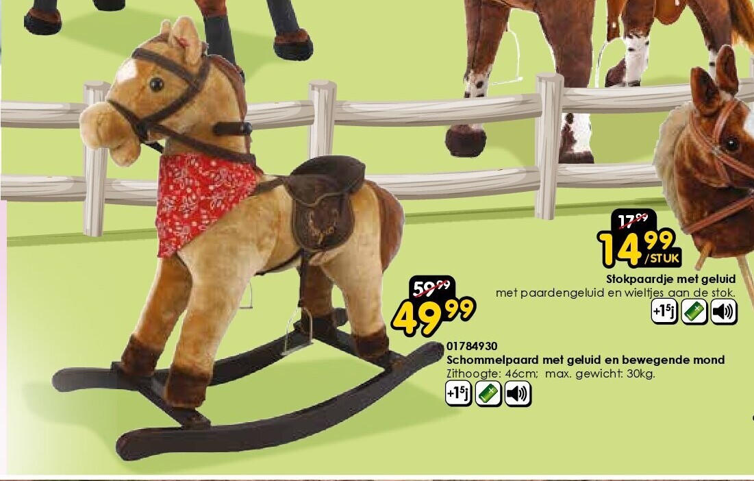 01784930 Schommelpaard met geluid en bewegende mond
