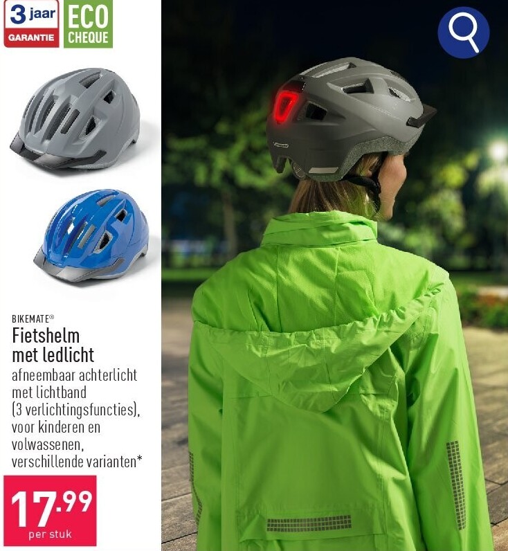 Fietshelm met ledlicht