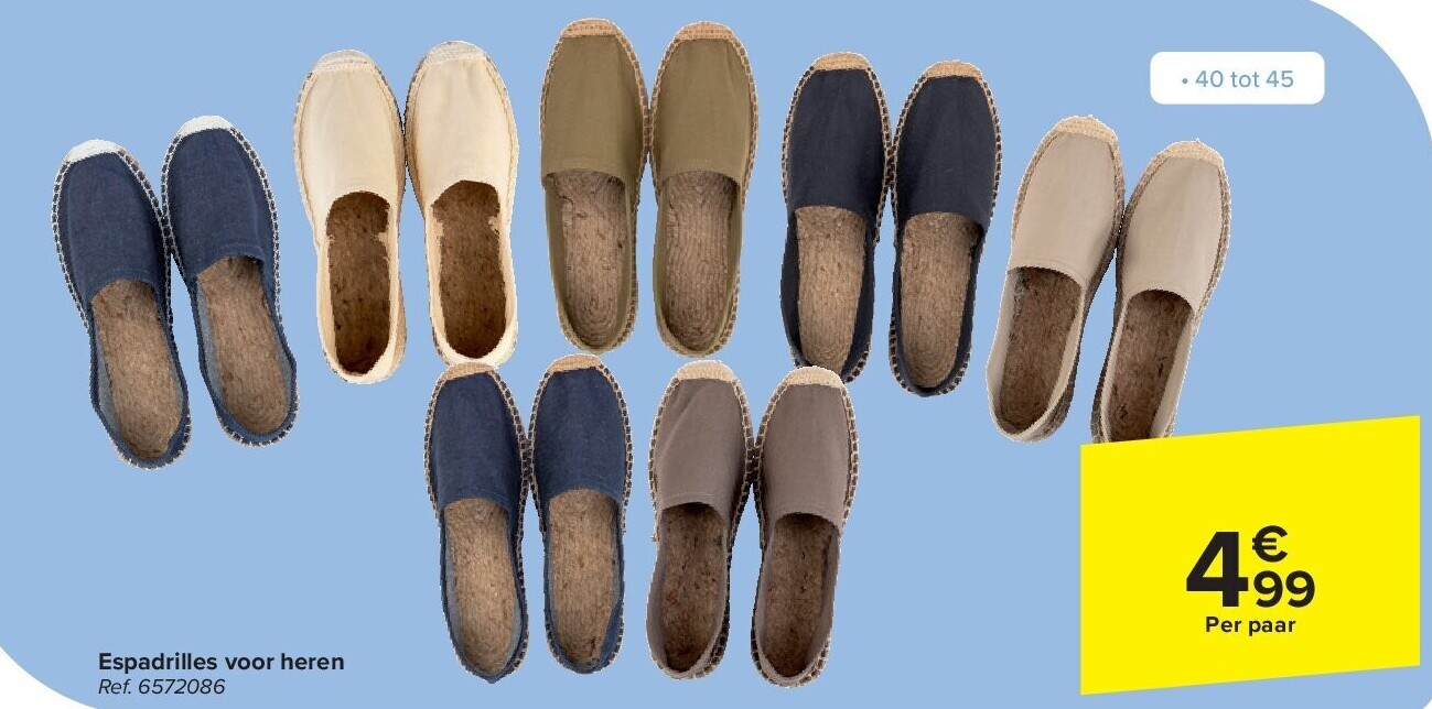 Espadrilles voor heren