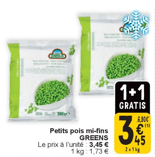 Petits pois mi-fins GREENS