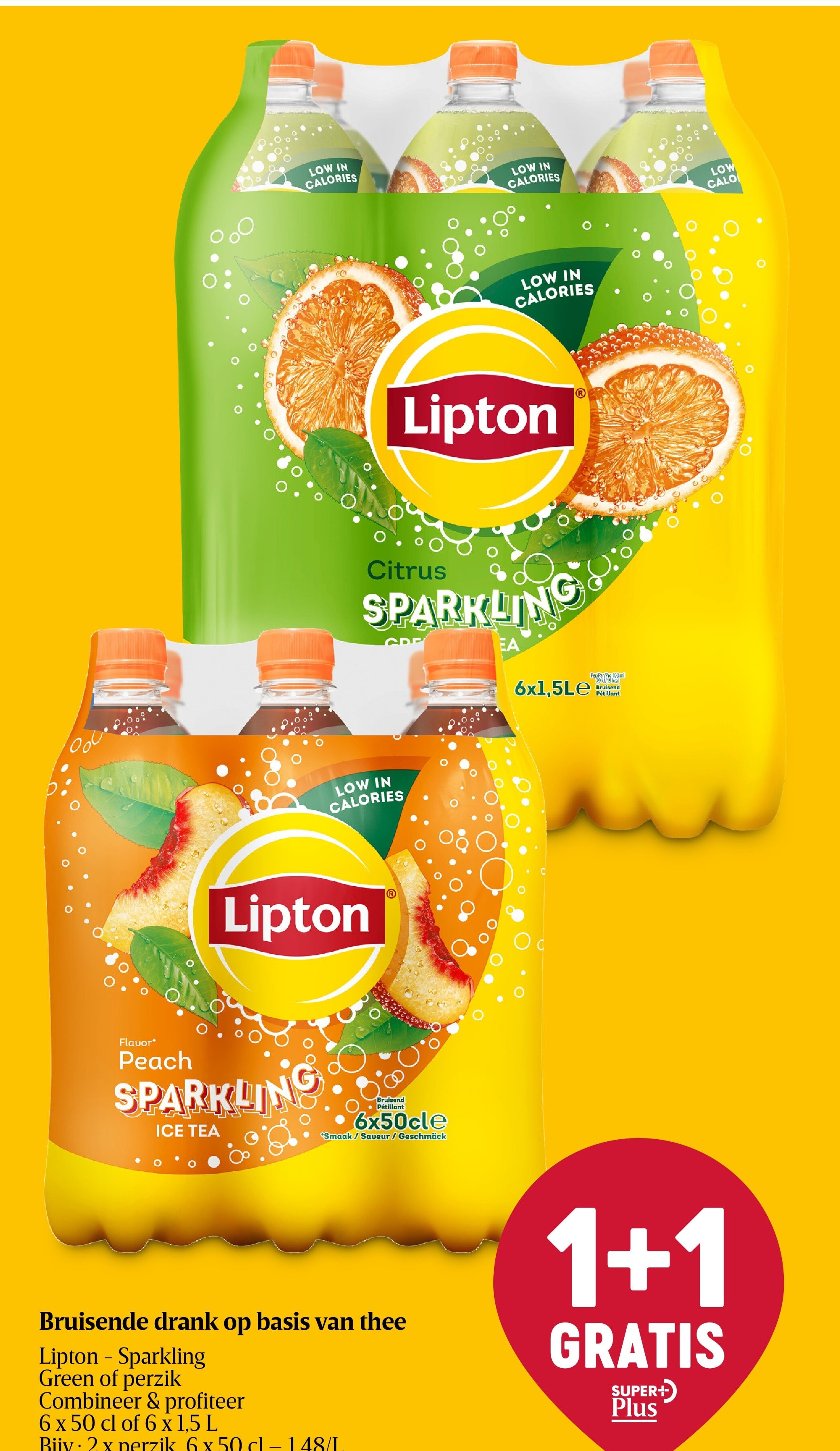 Bruisende drank op basis van thee