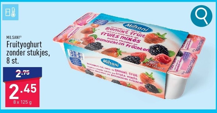Fruityoghurt zonder stukjes, 8st.