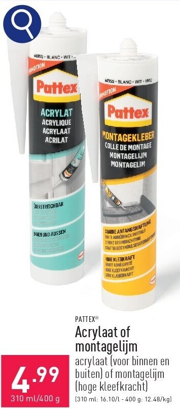 Acrylaat of montagelijm