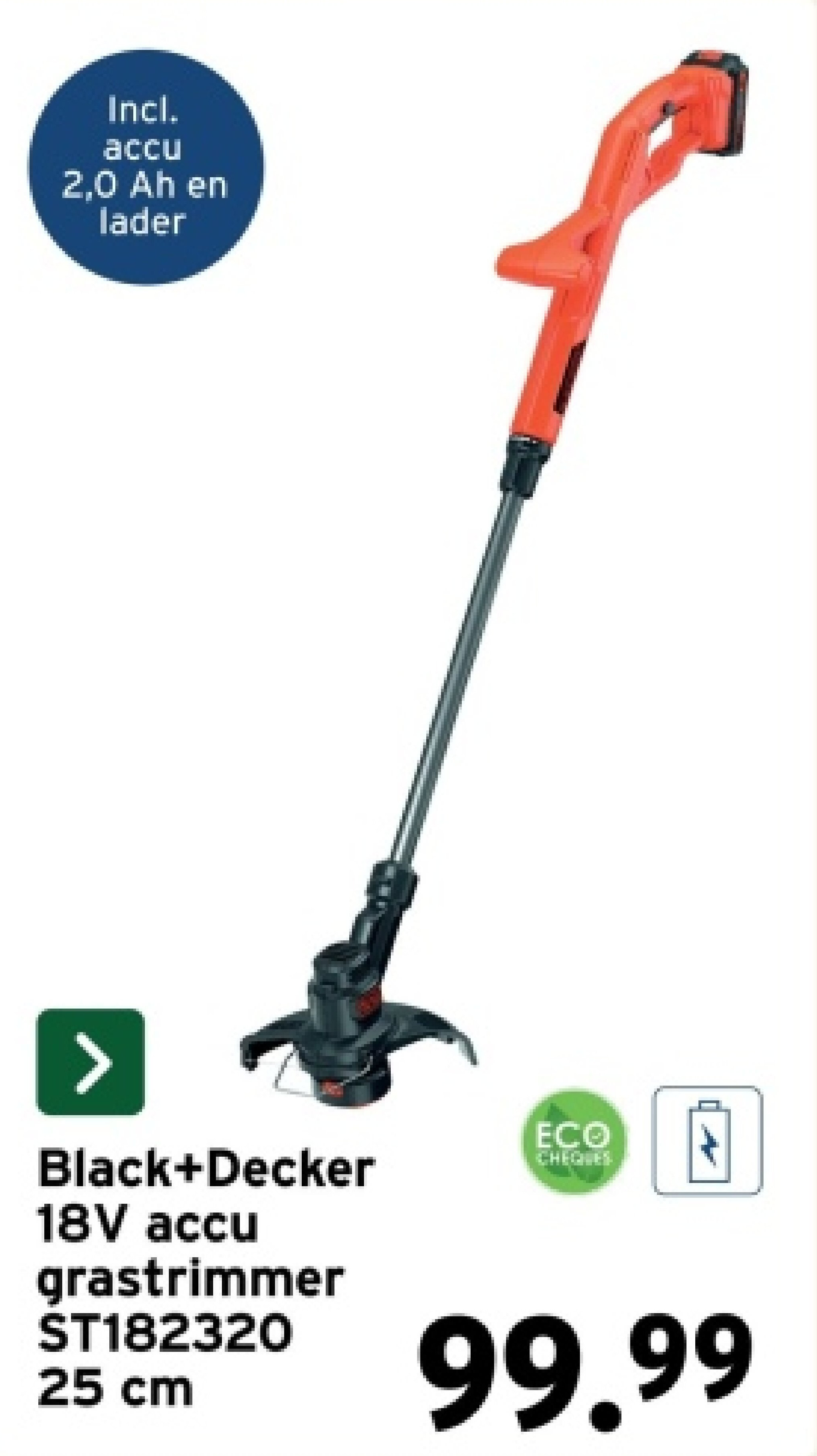 Black+Decker 18V accu grastrimmer ST182320 25 cm