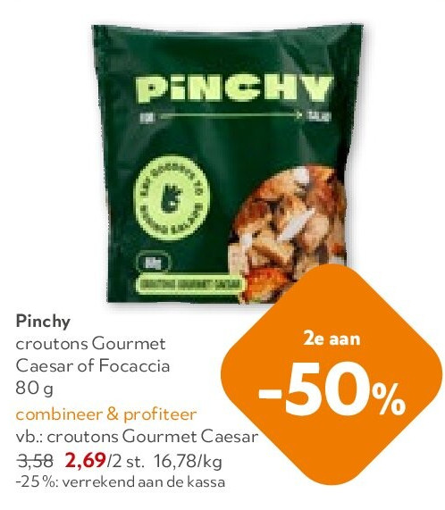 Pinchy croutons Gourmet Caesar