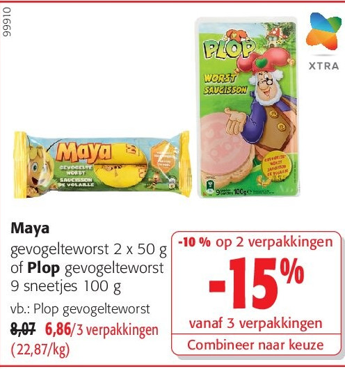 Plop gevogelteworst