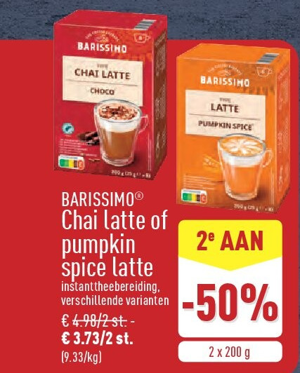 Chai latte of pumpkin spice latte