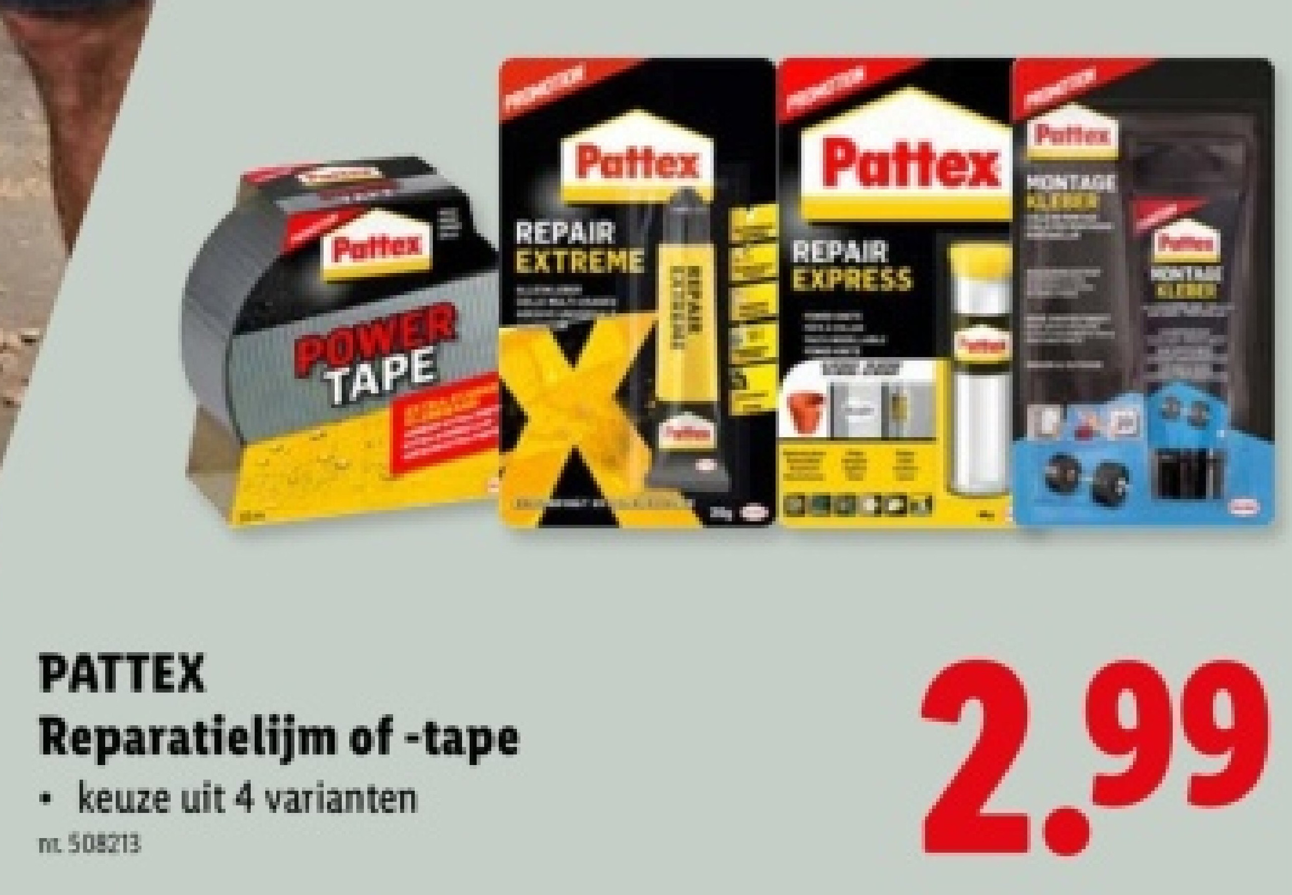 Reparatielijm of -tape