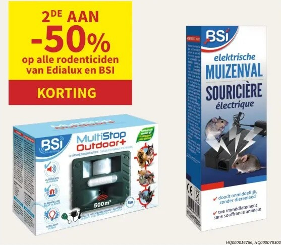 Rodenticiden van Edialux en BSI