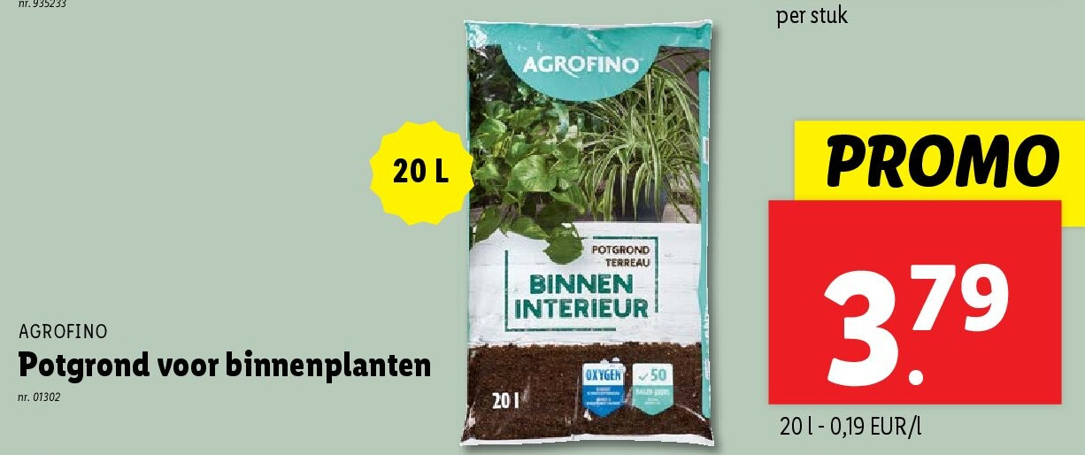 Potgrond voor binnenplanten nr. 01302