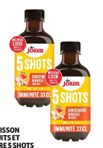 Joker boisson multifruits et gingembre 5 shots