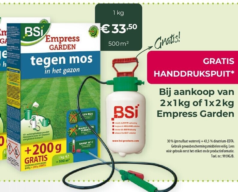 Empress Garden tegen mos in het gazon 1 kg