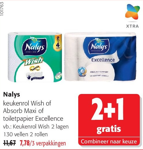 Nalys Keukenrol Wish 2 lagen 130 vellen 2 rollen
