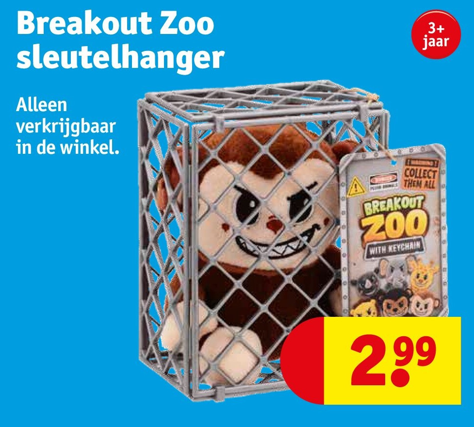 Breakout Zoo sleutelhanger