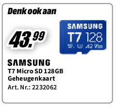 T7 Micro SD 128GB Geheugenkaart