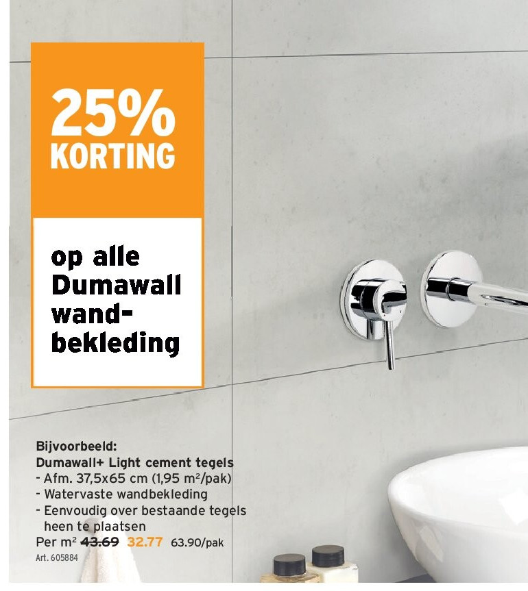 Dumawall+ Light cement tegels