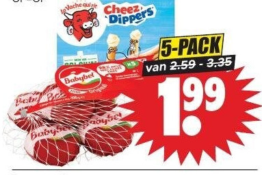 La Vache qui rit Cheez Dippers of Babybel mini 5-pack