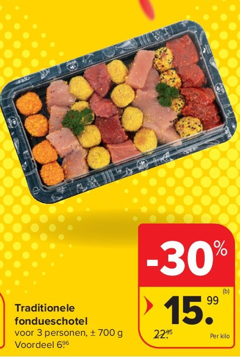 Traditionele fondueschotel