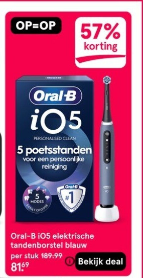Oral-B iO5 elektrische tandenborstel blauw