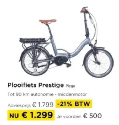 Plooifiets Prestige Piega