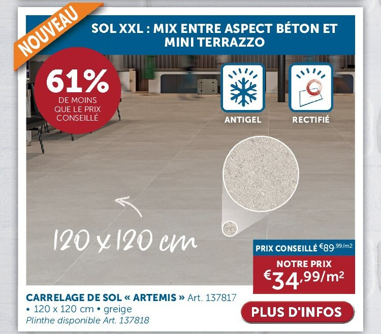 CARRELAGE DE SOL « ARTEMIS »