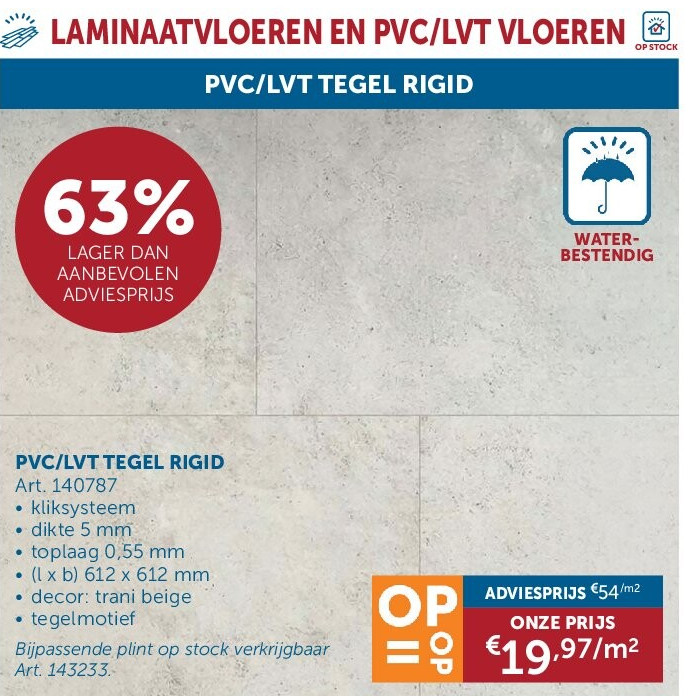 PVC/LVT TEGEL RIGID