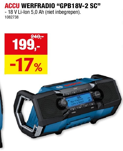 ACCU WERFRADIO “GPB18V-2 SC”