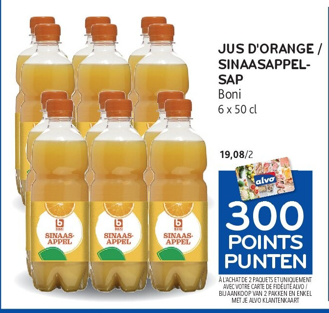 JUS D'ORANGE / SINAASAPPELSAP Boni 6 x 50 cl