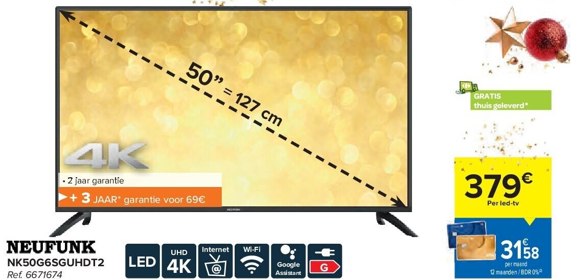 NEUFUNK NK50G6SGUHDT2 50” LED TV