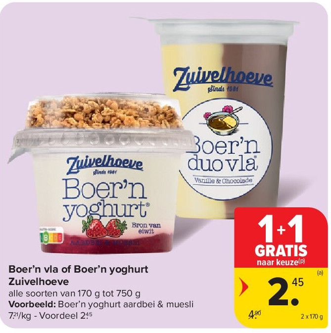 Boer’n vla of Boer’n yoghurt Zuivelhoeve