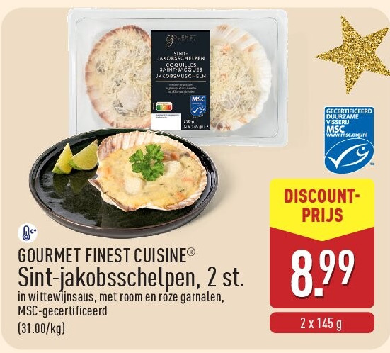 Sint-jakobsschelpen, 2st.