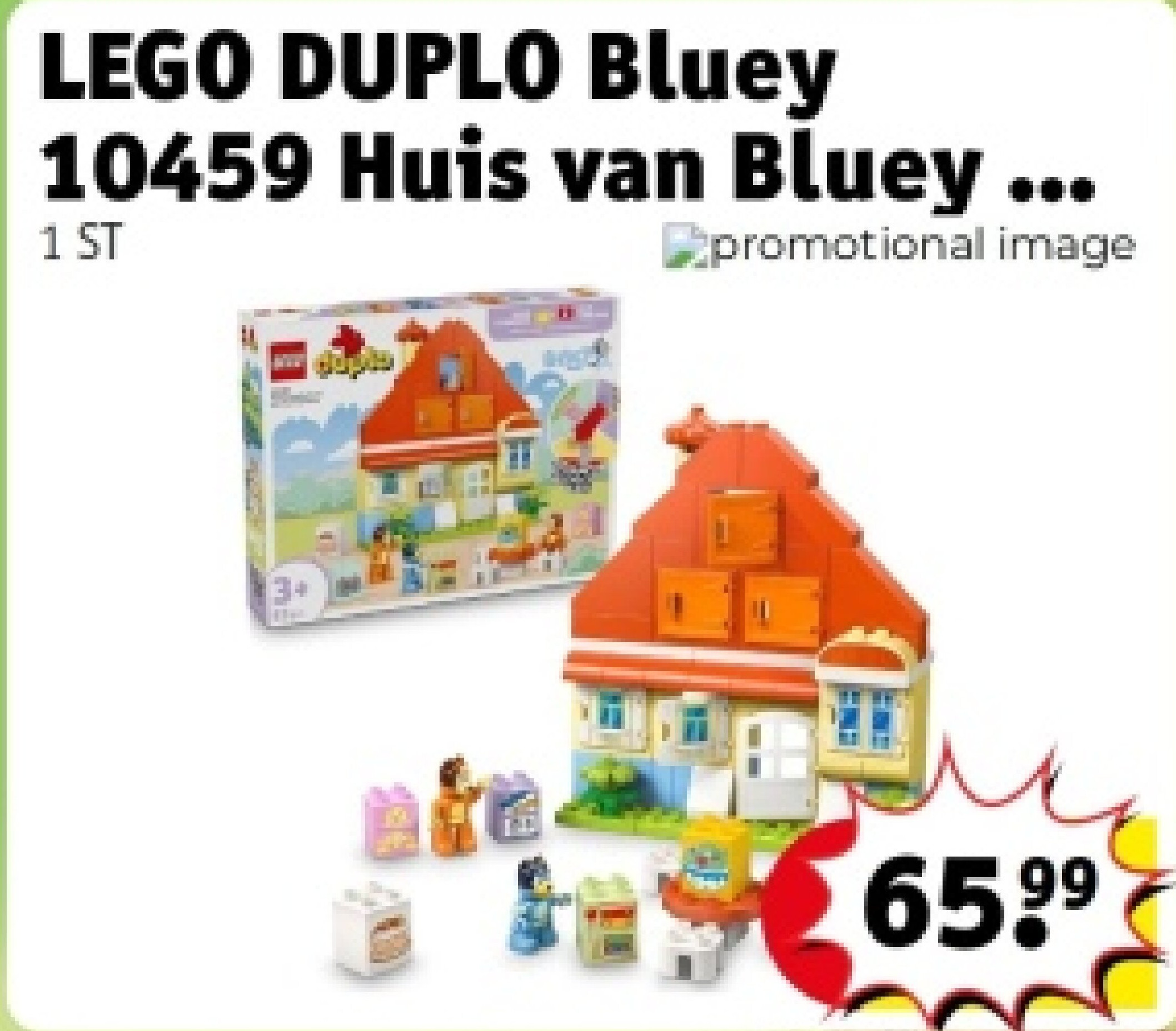 LEGO DUPLO Bluey 10459 Huis van Bluey en haar Familie met Geheugenspel