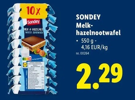 Melkhazelnootwafel