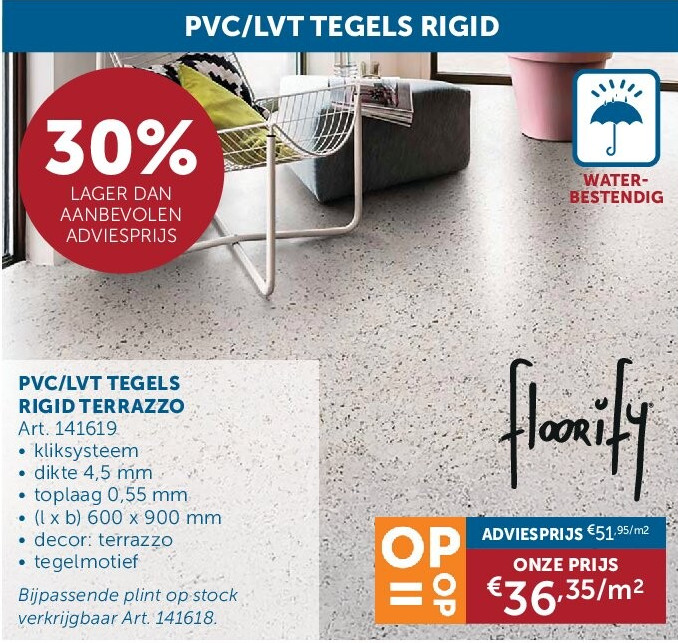 PVC/LVT TEGELS RIGID TERRAZZO