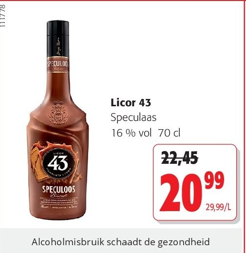 Licor 43 Speculaas 16 % vol 70 cl