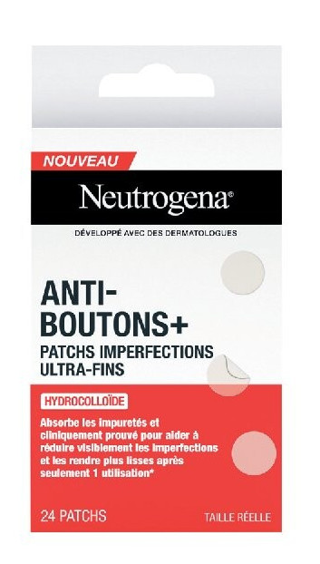 Anti-Boutons+ patches imperfections ultra-fins, 24 patches