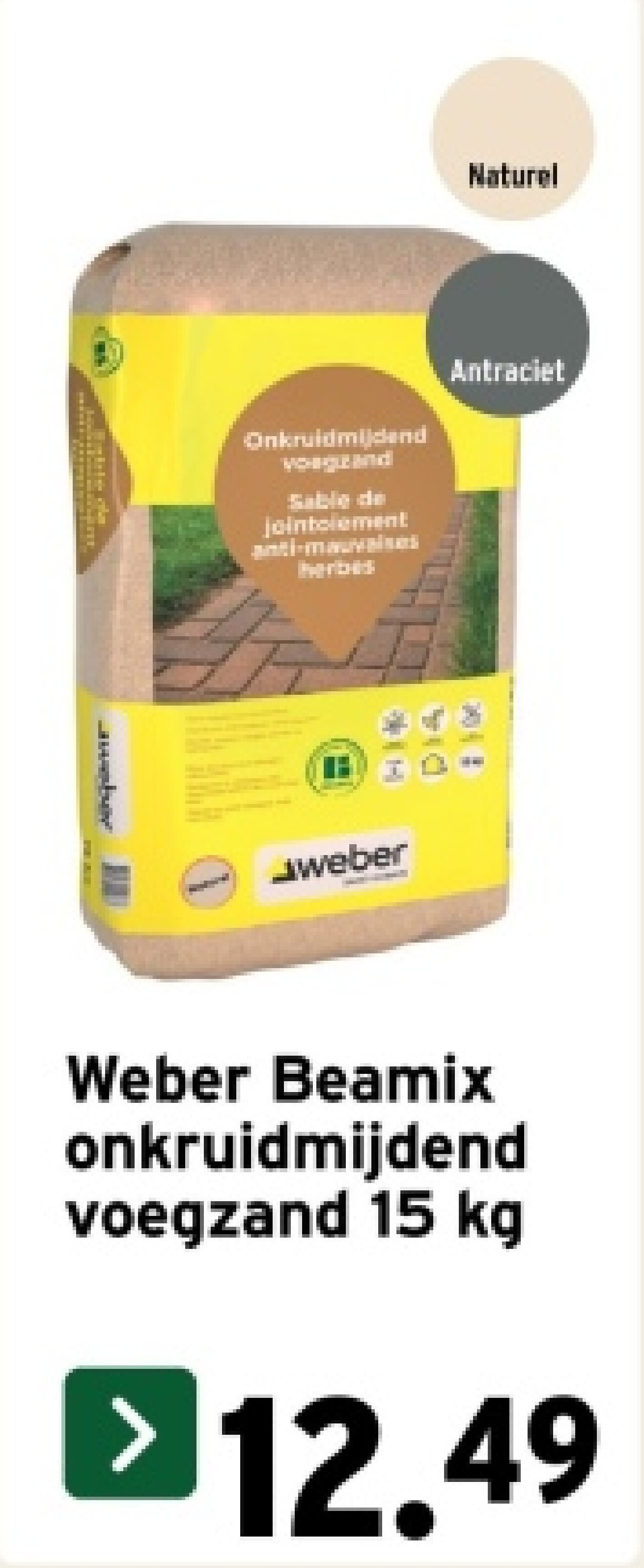 Weber Beamix onkruidmijdend voegzand 15 kg