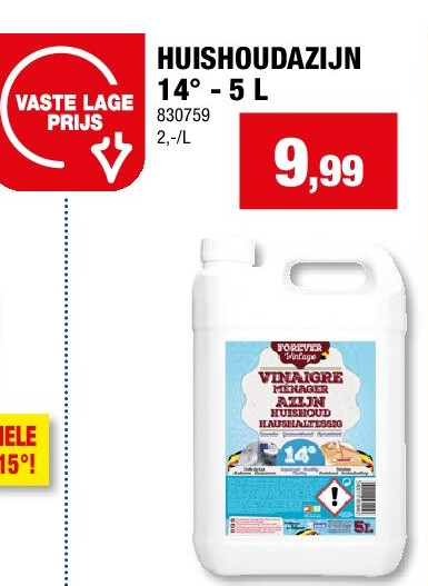 HUISHOUDAZIJN 14° - 5 L