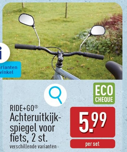 Achteruitkijk spiegel voor fiets, 2st.