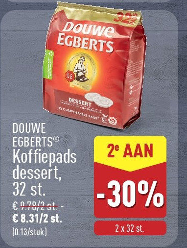 Koffiepads dessert, 32st.
