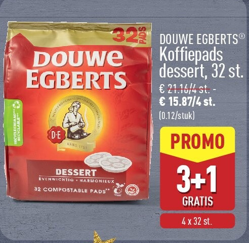 Koffiepads dessert, 32st.