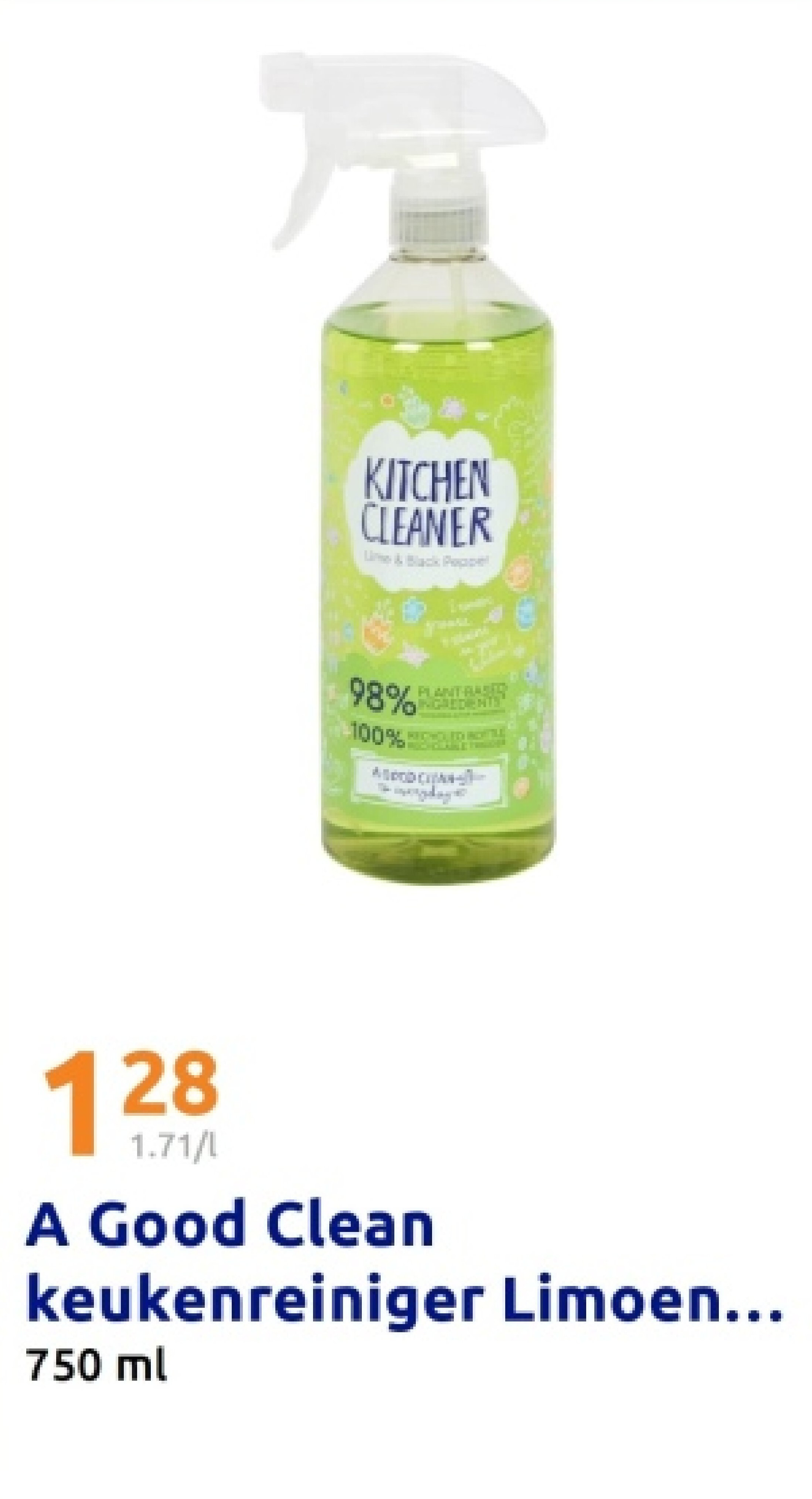 A Good Clean keukenreiniger Limoen & Zwarte Peper