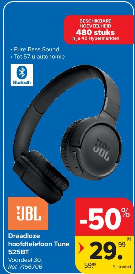 Draadloze hoofdtelefoon Tune 525BT