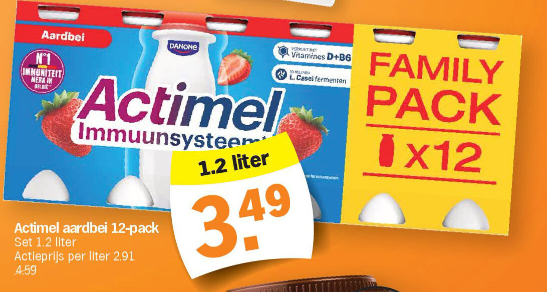 Actimel aardbei 12-pack