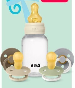 BIBS Babyfless Slow Flow Latex Ivory incl. opvouwbaar trechtertje 150 ml