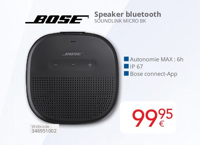 Bose Speaker bluetooth SOUNDLINK MICRO BK