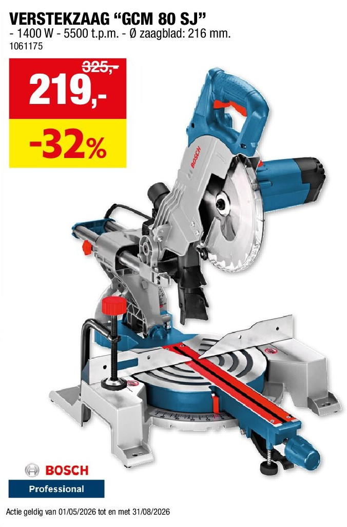VERSTEKZAAG “GCM 80 SJ”