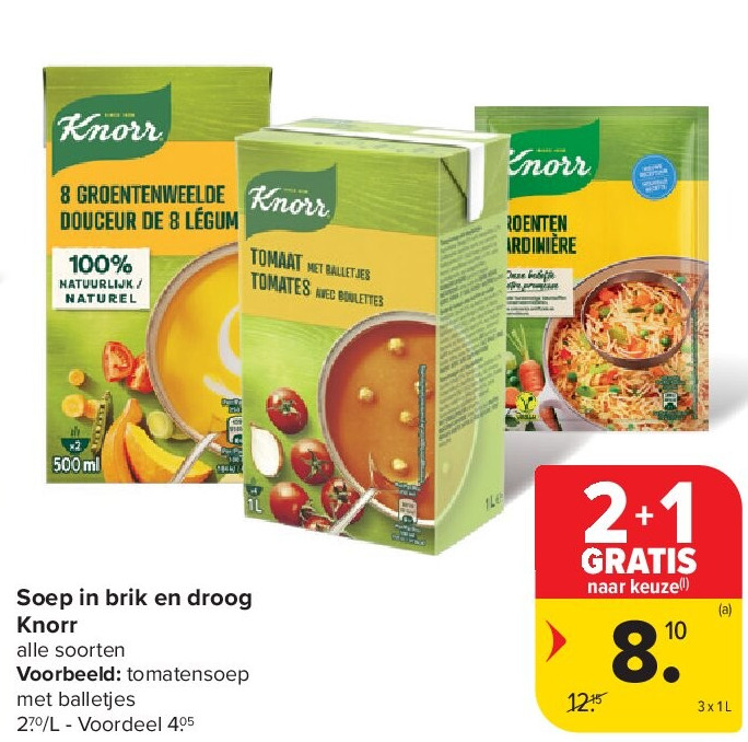 Soep in brik en droog Knorr