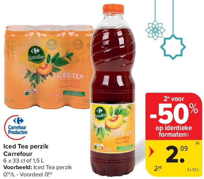 Iced Tea perzik Carrefour